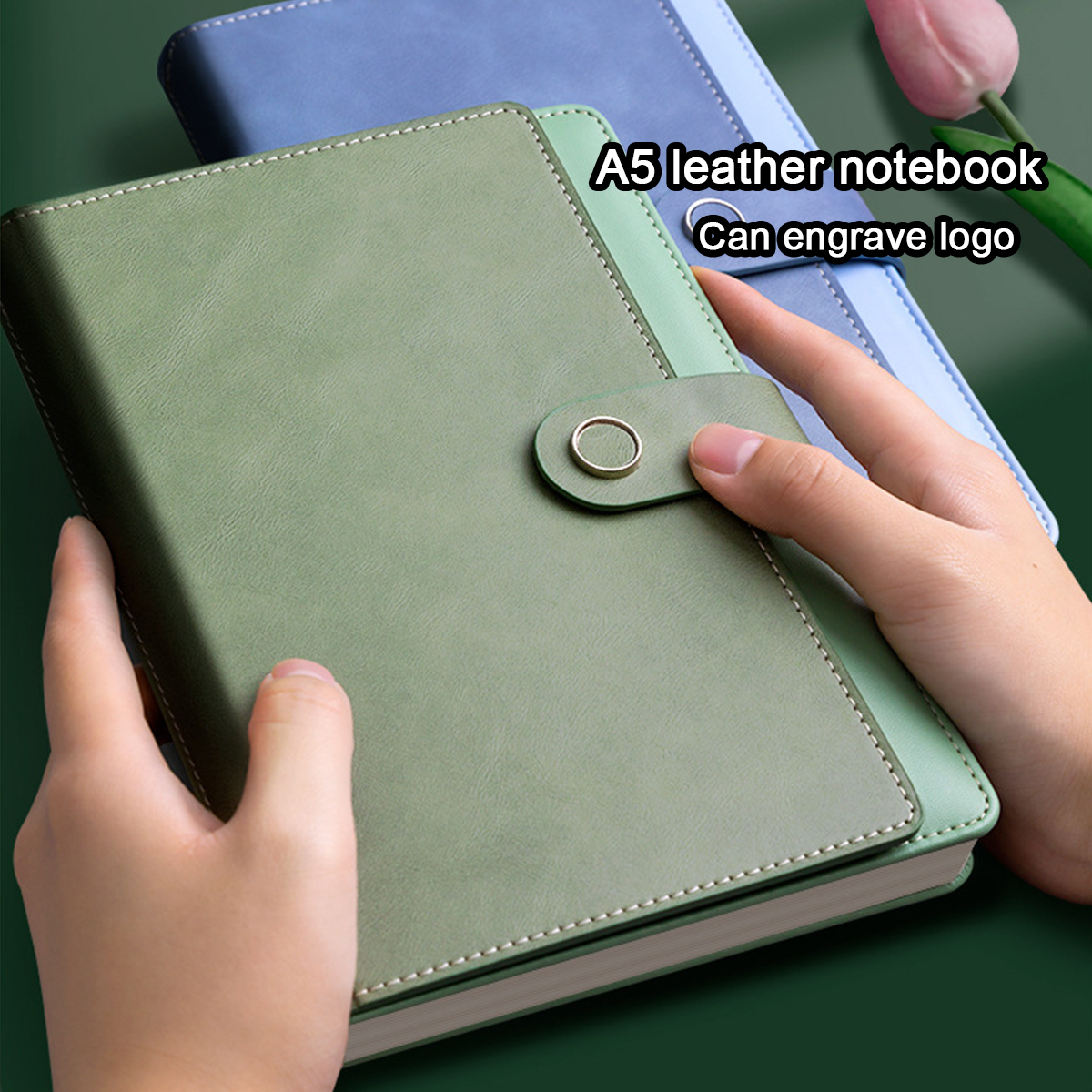 Leatherwork Books - (Can Engrave Logo) A5 Leather Student