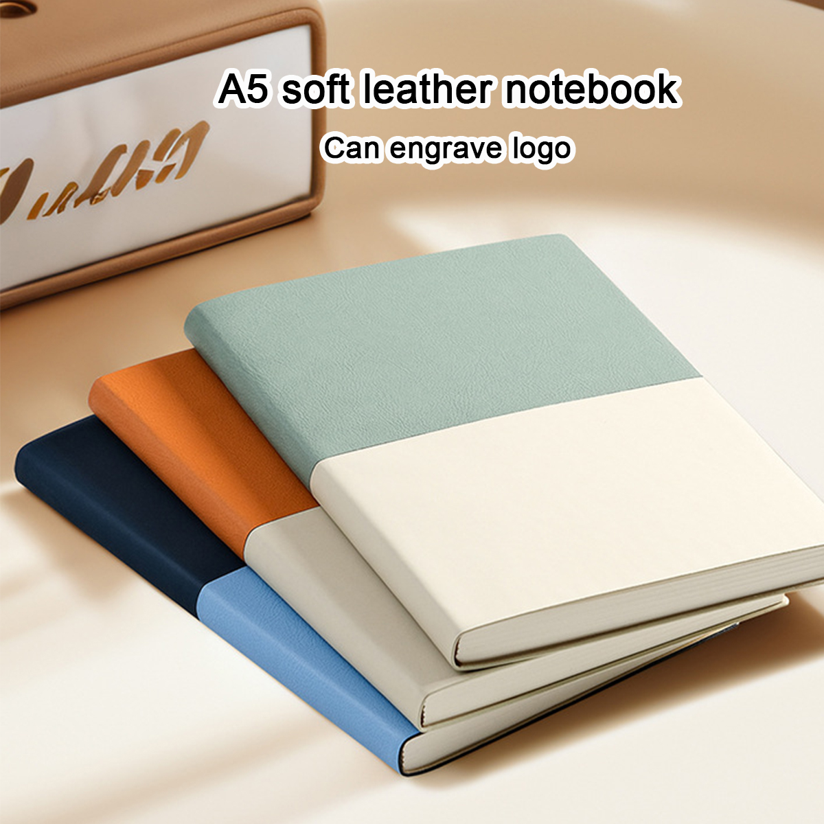 Leatherwork Books - (Can Engrave Logo) A5 Soft Leather