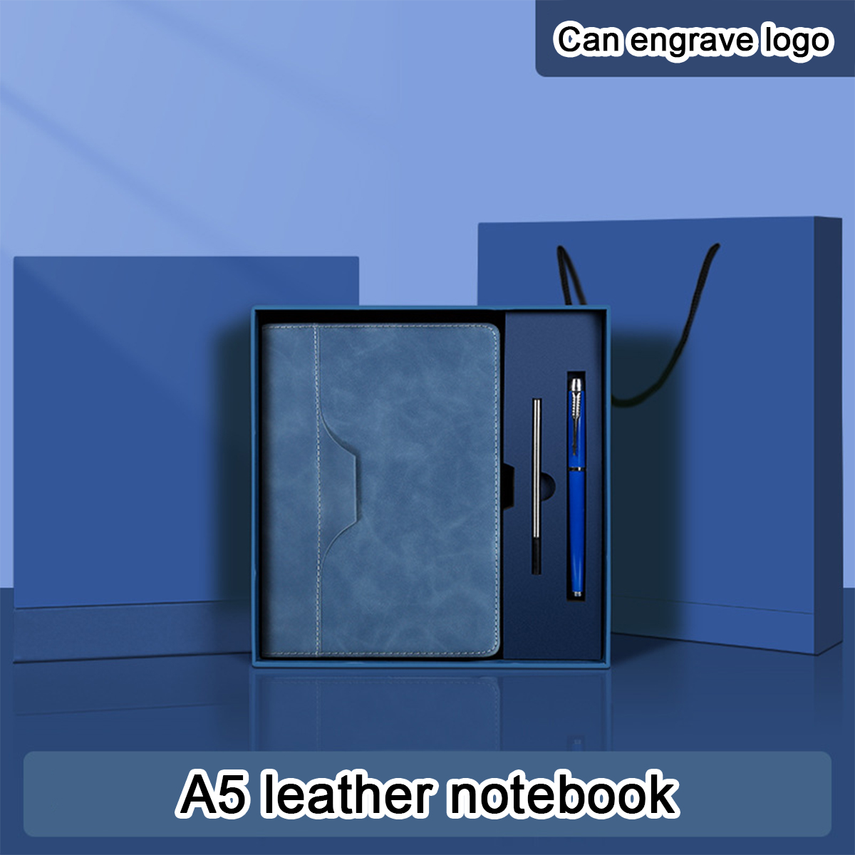 Leatherwork Books - (Can Engrave Logo) A5 Leather Student