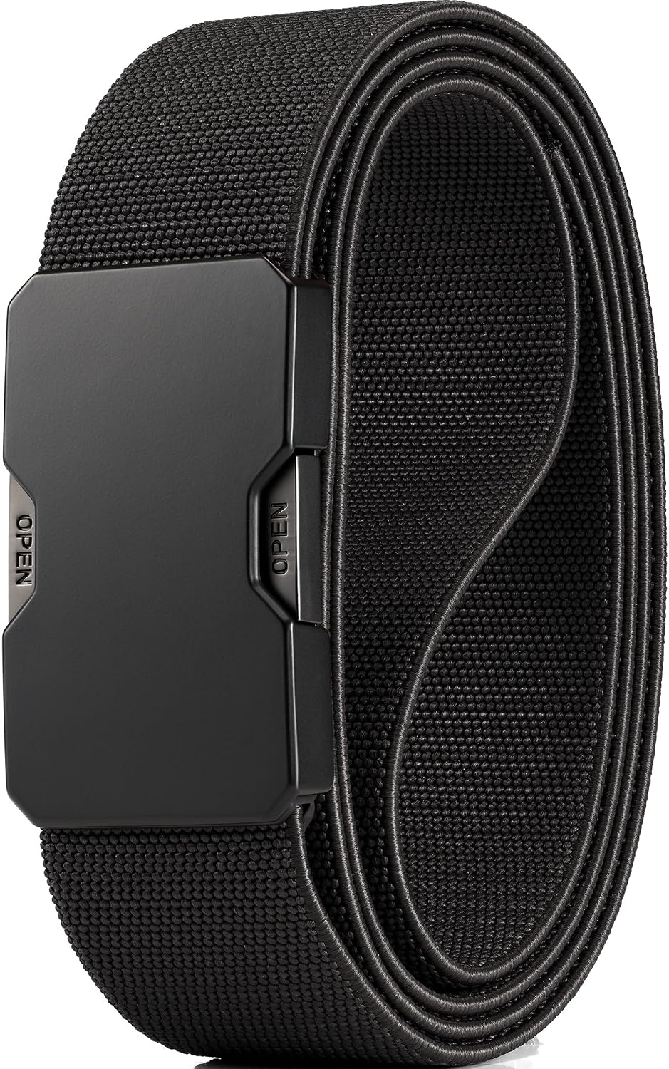 Leather Works Belt - Men's Stretch Nylon Belt with Quick