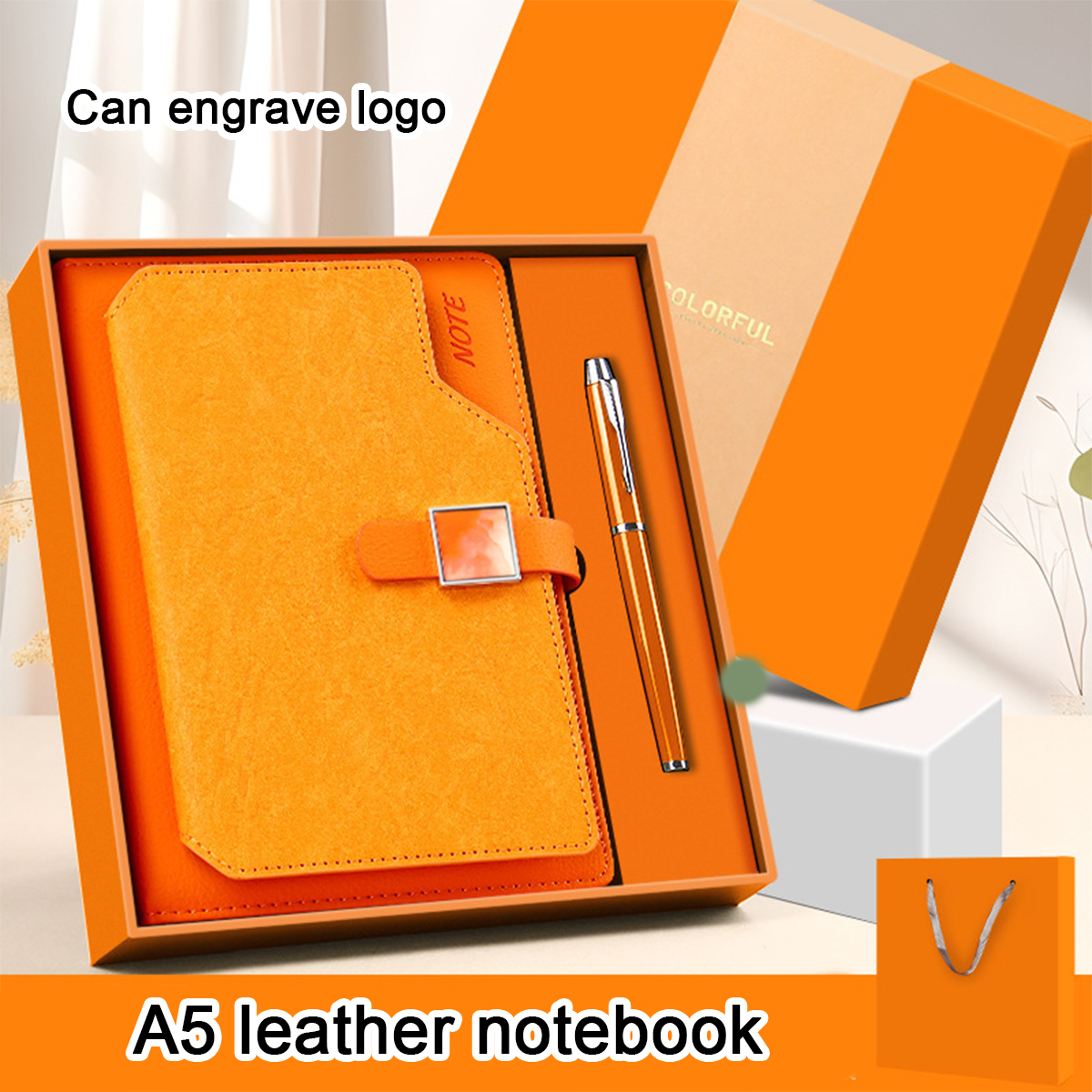 Leatherwork Books - (Can Engrave Logo) A5 Leather Student