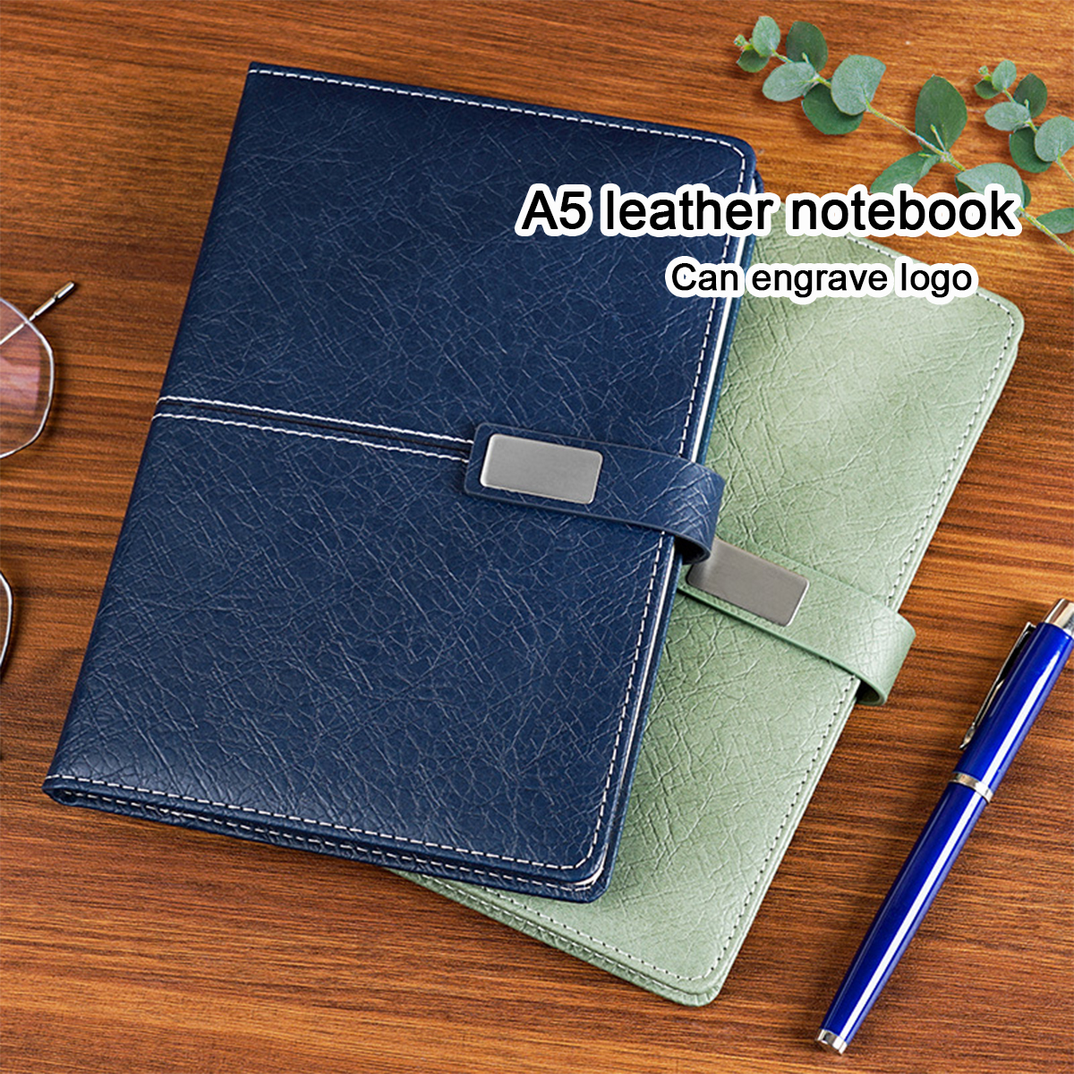 Leatherwork Books - (Can Engrave Logo) A5 Thick Leather