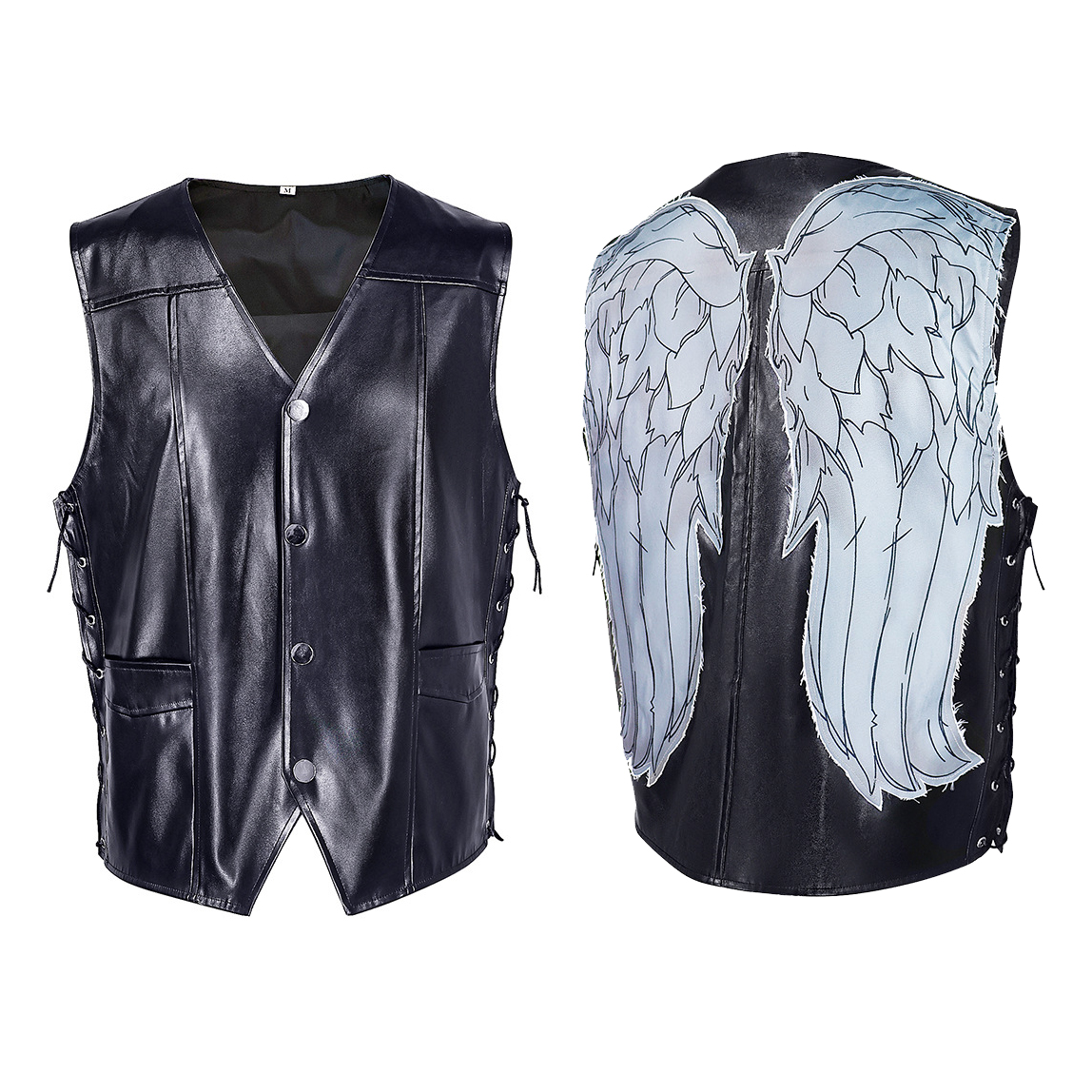 Leather Work Vest - Daryl Dixon Costume Cosplay Vest angel