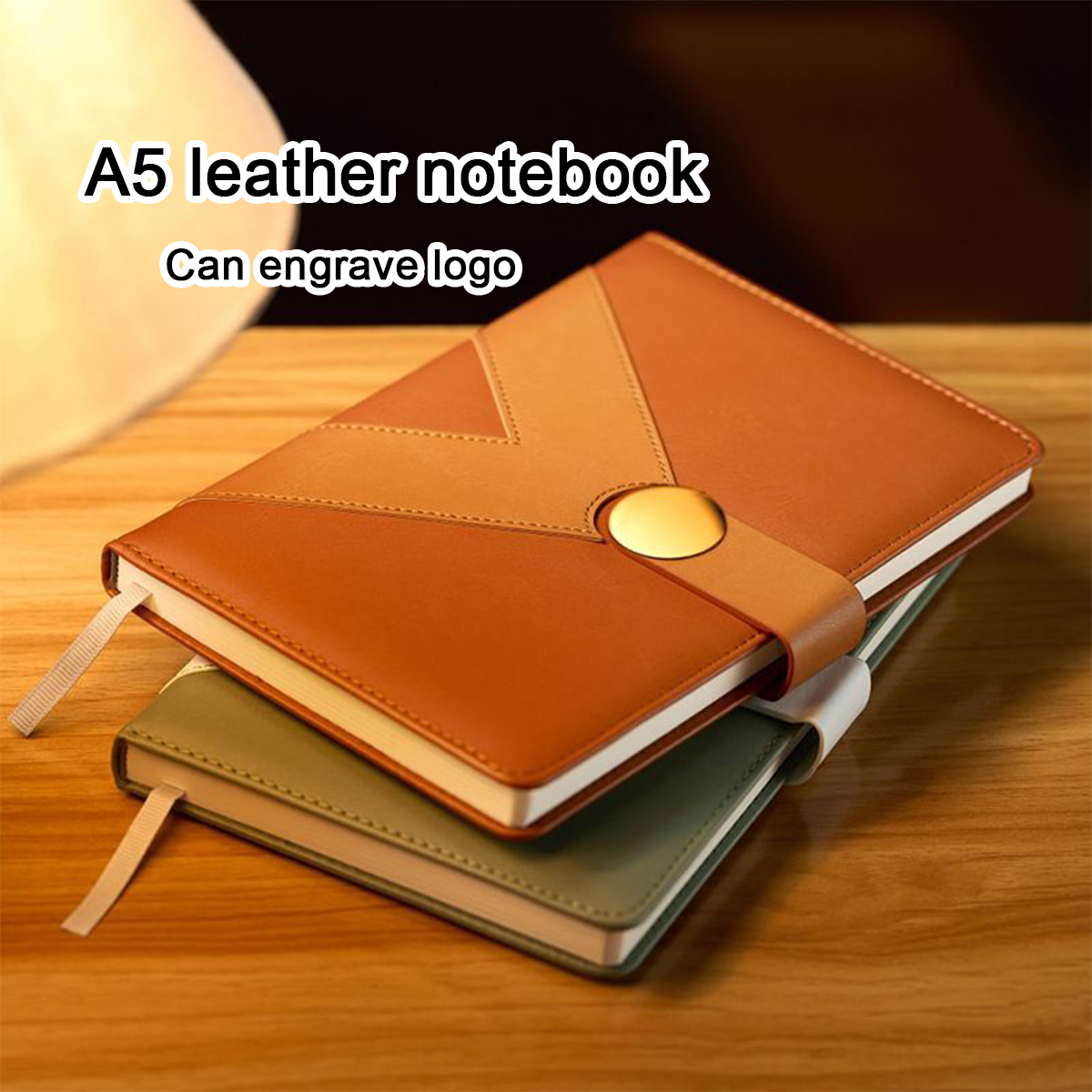 Leatherwork Books - (Can Engrave Logo) A5 Thickened Business