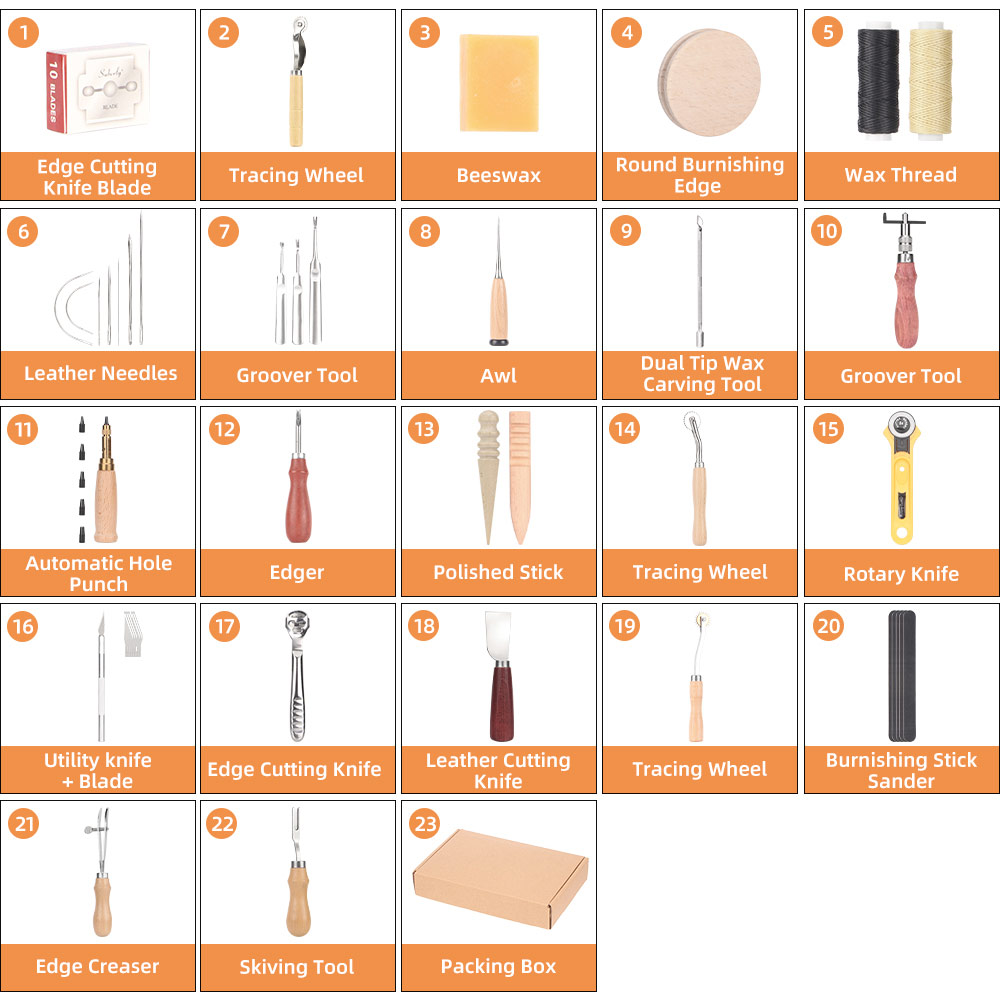Leather Sewing Tools Kit Stitc - Leatherwork Needles 评论和价格