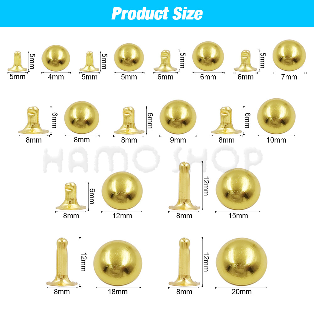 Metal Dome Cap Rivets Studs Ro - Rivet Setter Tool 评论和价格