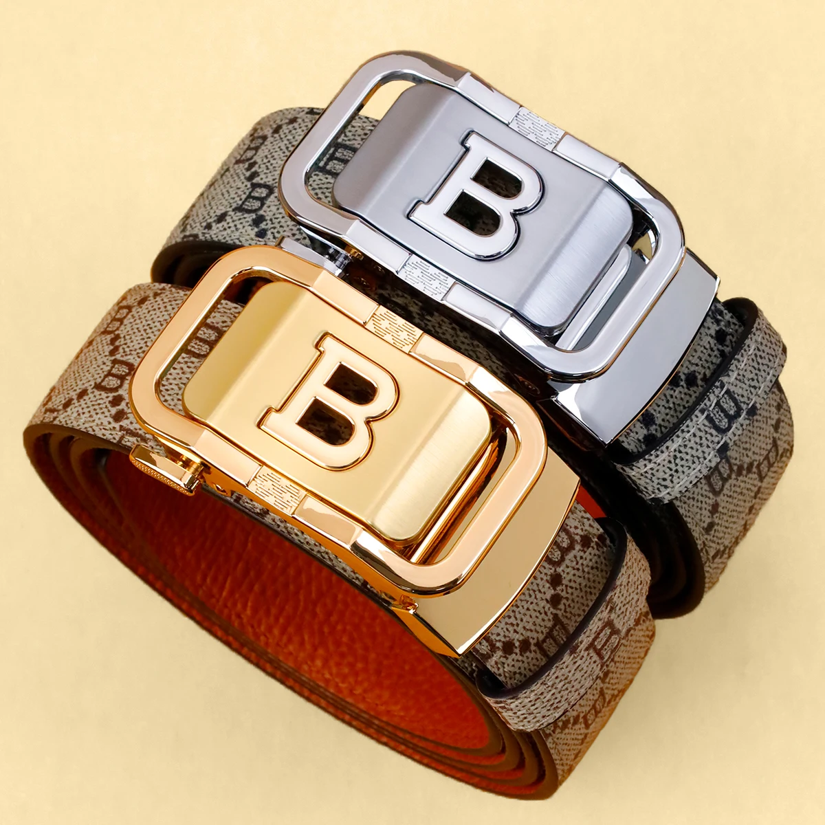 Men's Leather Belt with Automa - Leather Works Belt 评论和价格