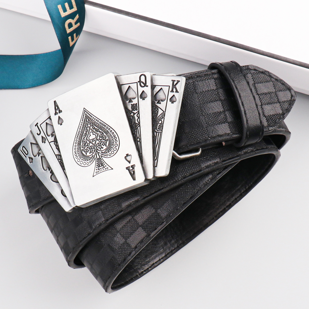 A men's and women's casual ret - Leather Works Belt 评论和价格