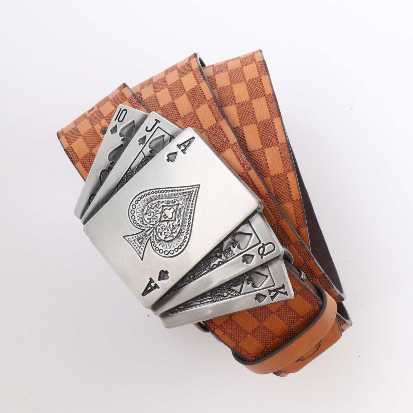 A men's and women's casual ret - Leather Works Belt 评论和价格