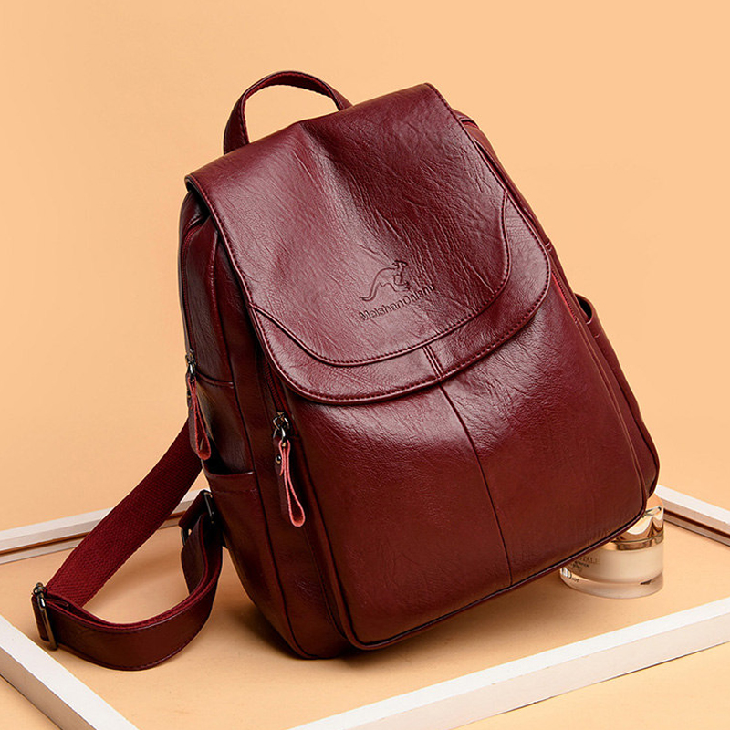 9 Color Women Soft Leather Bac - Leatherwork Letters 评论和价格