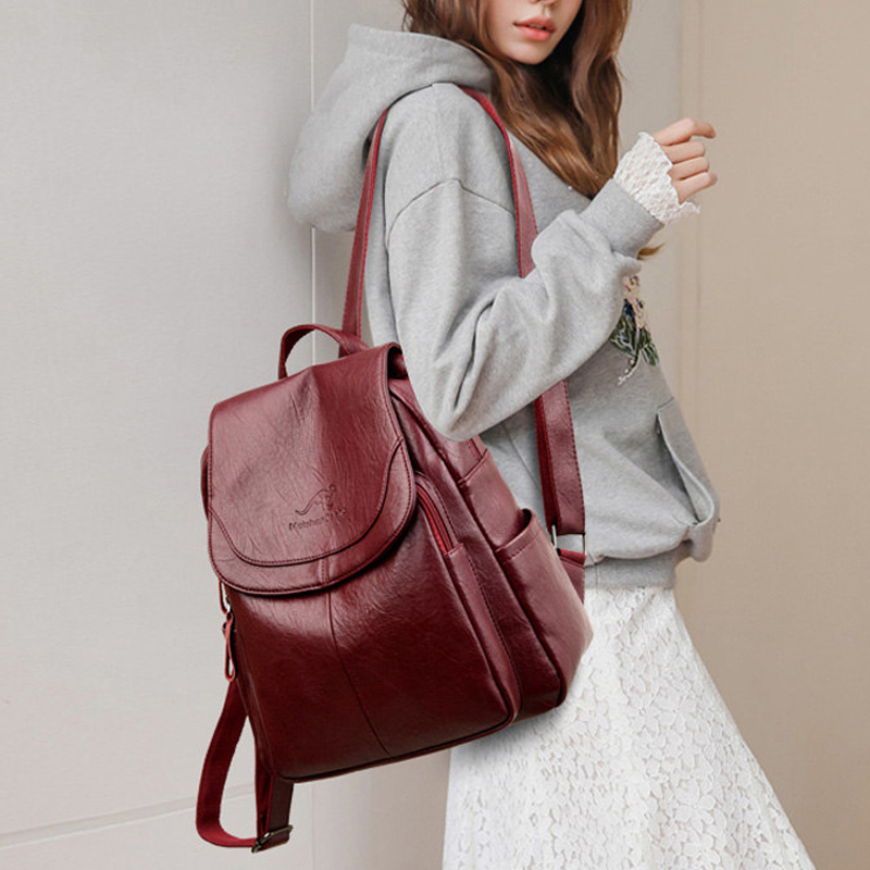 9 Color Women Soft Leather Bac - Leatherwork Letters 评论和价格