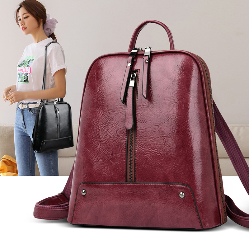 Women Leather Backpack Fashion - Leatherwork Wallet 评论和价格