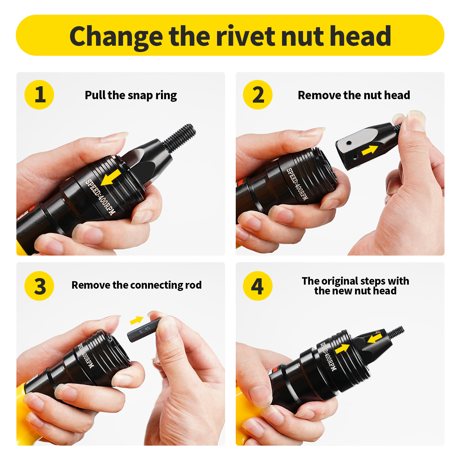 HIFESON Pneumatic Rivet Nut Gu - Rivet Setter Tool 评论和价格