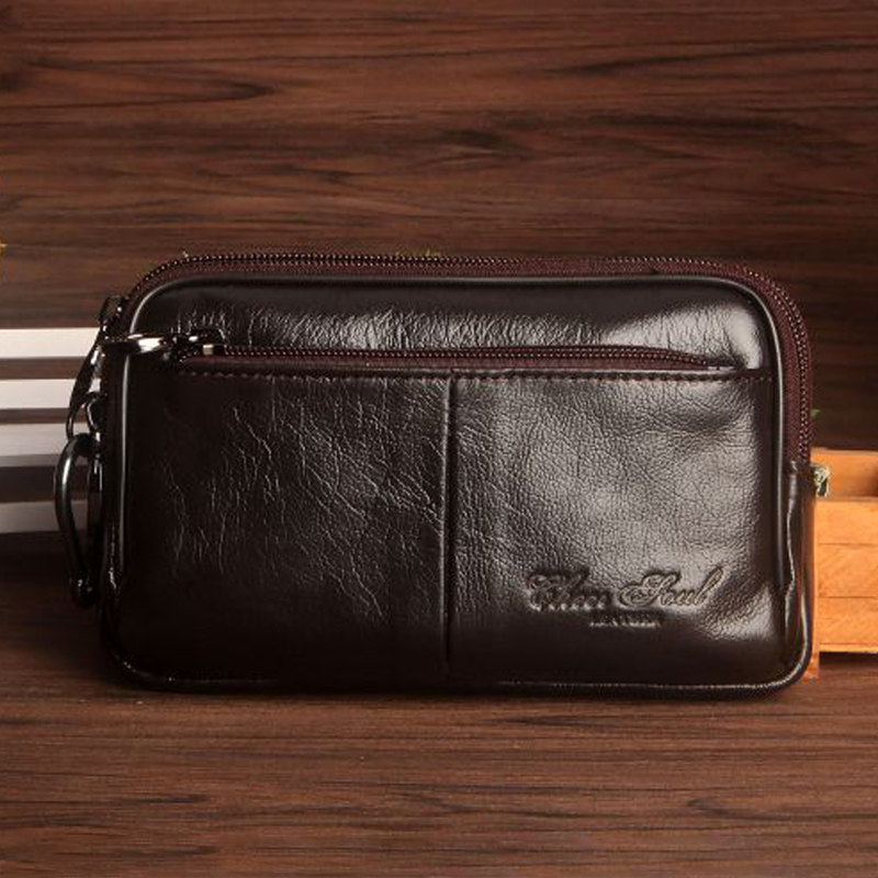 Men Clutch Waist Pack Bag Cell - Leatherwork Wallet 评论和价格