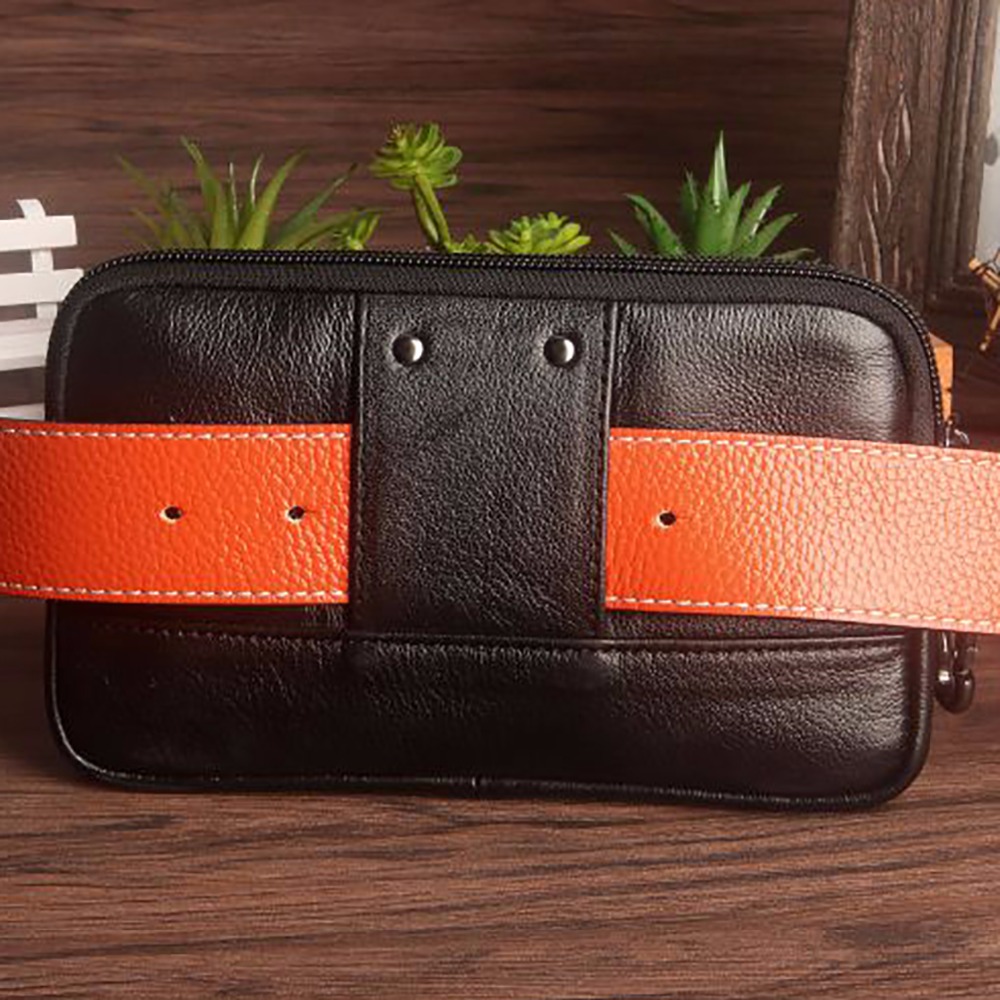Men Clutch Waist Pack Bag Cell - Leatherwork Wallet 评论和价格