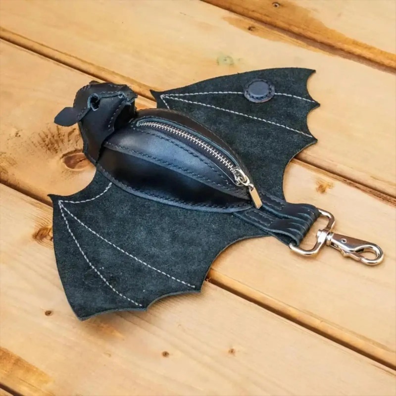 Coin Purse PU Leather Bat Goth - Leatherwork Workshop 评论和价格