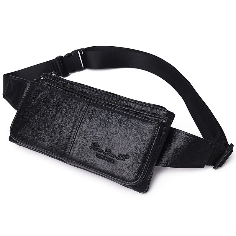 Men Waist Fanny Pack Belt Hip  - Leatherwork Wallet 评论和价格