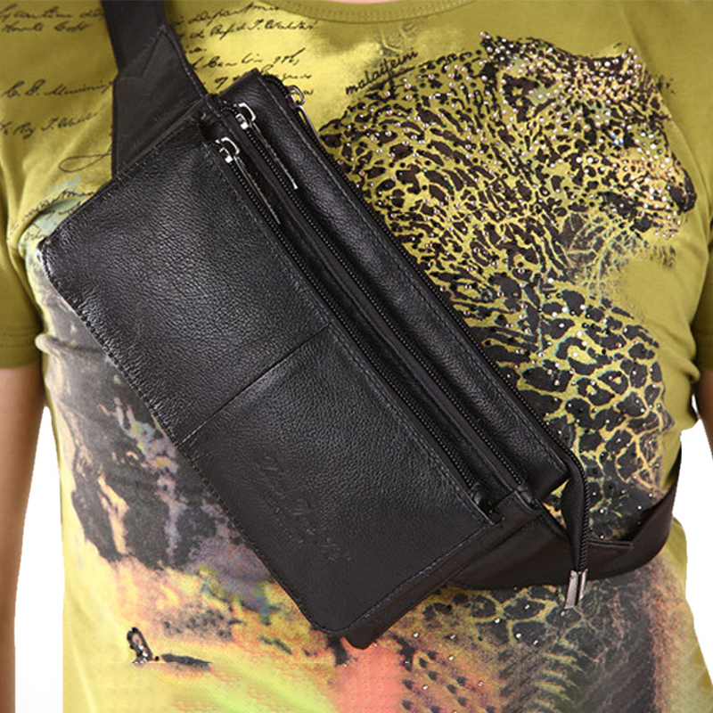 Men Waist Fanny Pack Belt Hip  - Leatherwork Wallet 评论和价格