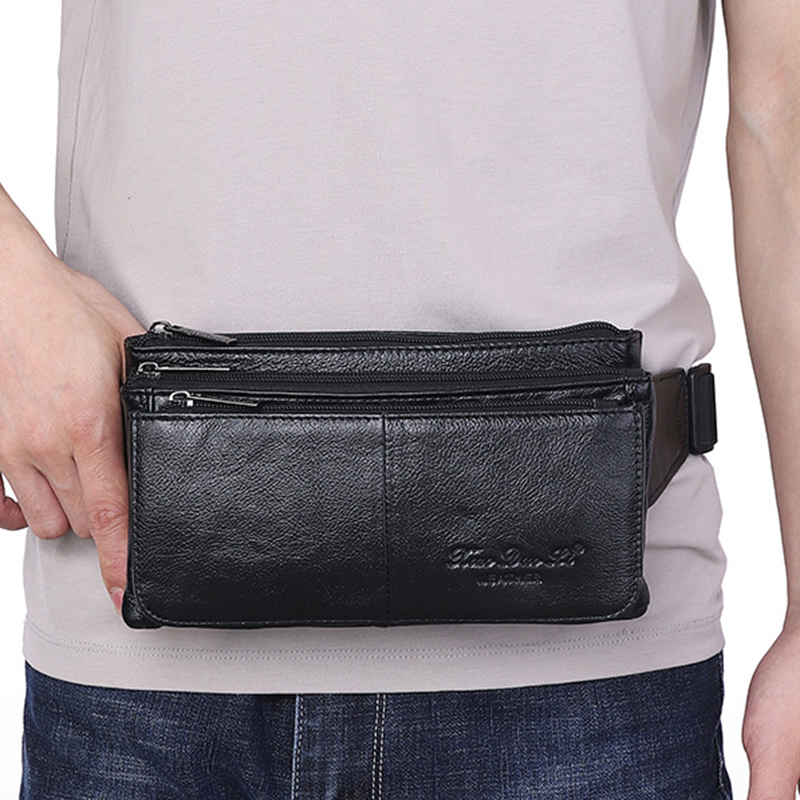 Men Waist Fanny Pack Belt Hip  - Leatherwork Wallet 评论和价格