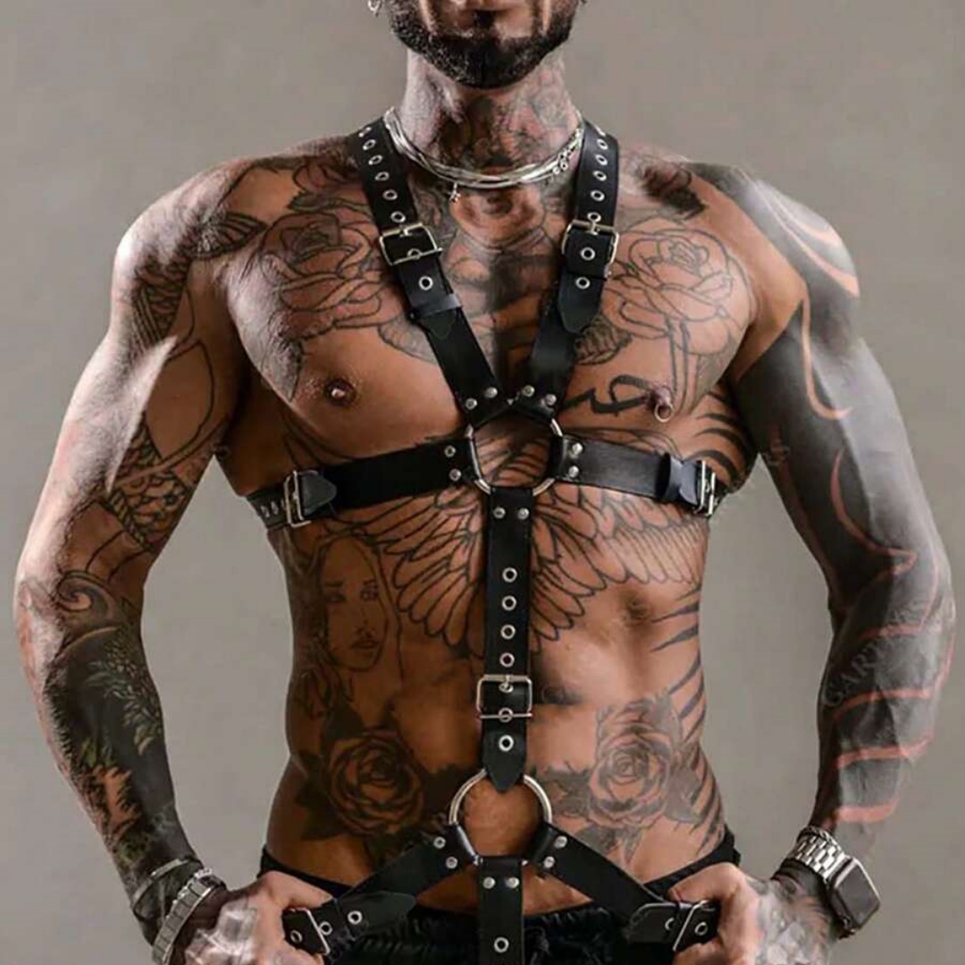 Men Sexy Leather Vest Bondage  - Leather Work Vest 评论和价格
