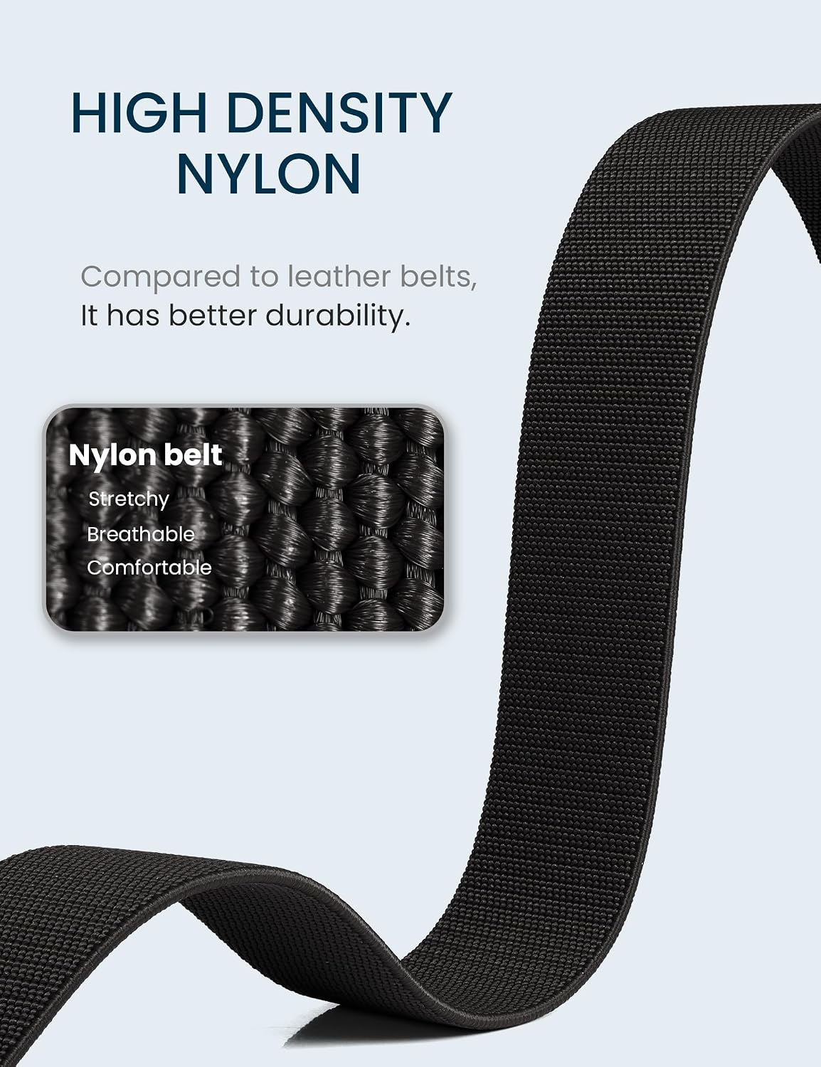 Men's Stretch Nylon Belt with  - Leather Works Belt 评论和价格