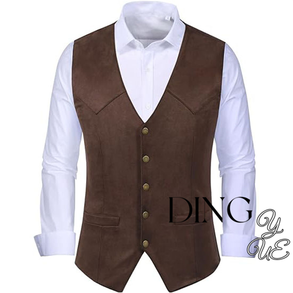 Men's Suede Leather Vest Vinta - Leather Work Vest 评论和价格