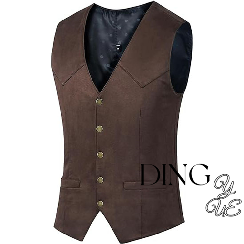 Men's Suede Leather Vest Vinta - Leather Work Vest 评论和价格