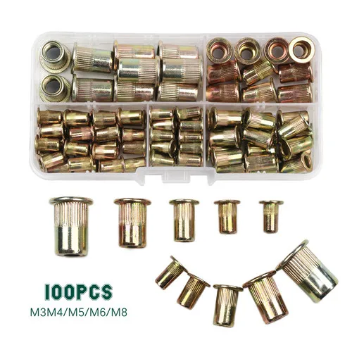 100pcs Rivet Nut +Hand Threade - Rivet Setter Tool 评论和价格