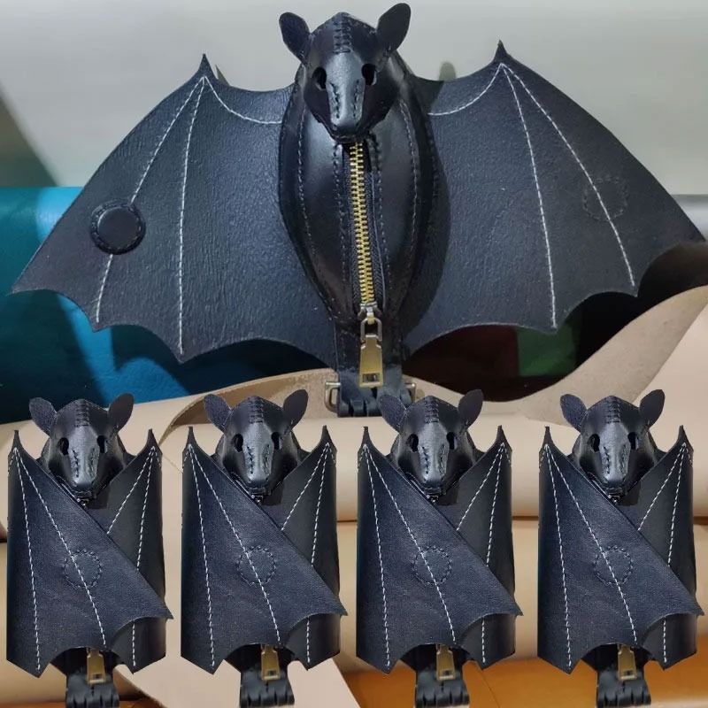 Bat Coin Purse PU Leather Bat  - Leatherwork Workshop 评论和价格