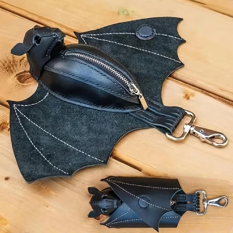Bat Coin Purse PU Leather Bat  - Leatherwork Workshop 评论和价格
