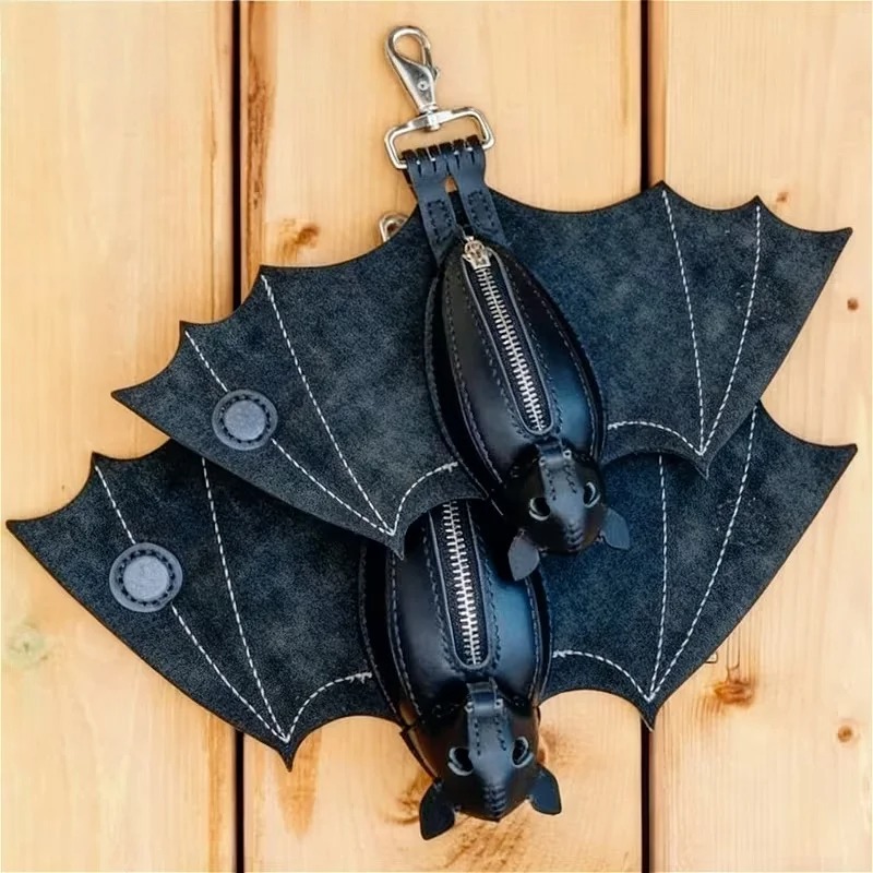 Bat Coin Purse PU Leather Bat  - Leatherwork Workshop 评论和价格