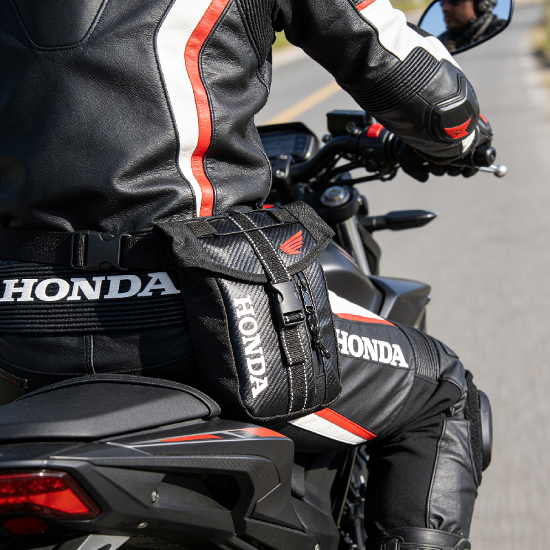 Honda Racing Motorcycle Waist  - Leatherwork Wallet 评论和价格