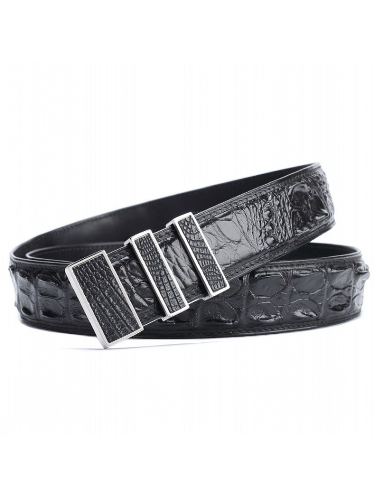 High Quality Men Crocodile Gen - Leather Works Belt 评论和价格