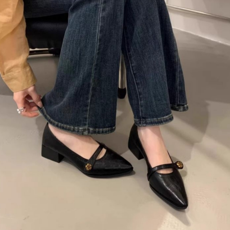 French Vintage Chunky Heel Mar - Leatherwork In French 评论和价格