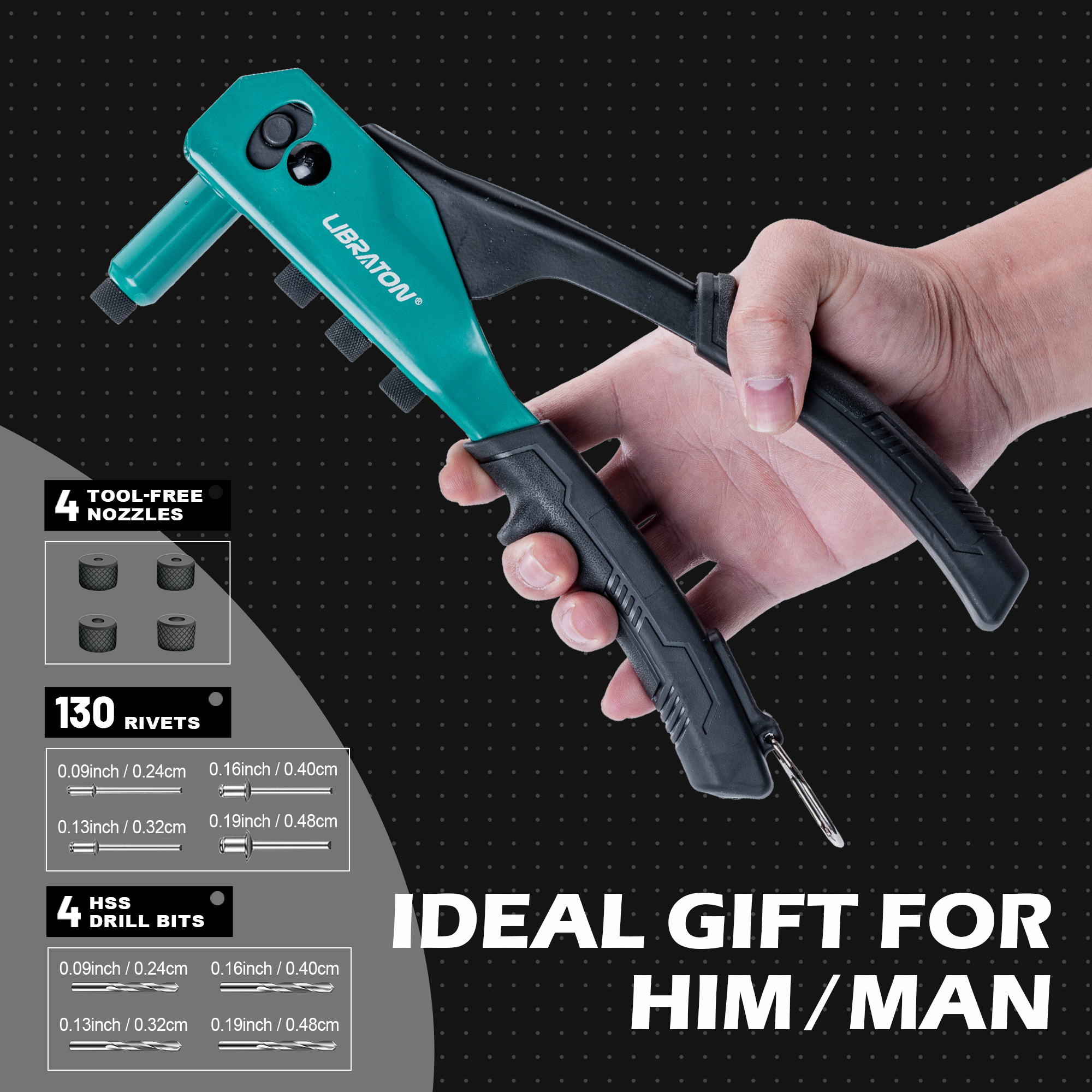 Libraton Rivet Gun Kit with 13 - Rivet Setter Tool 评论和价格