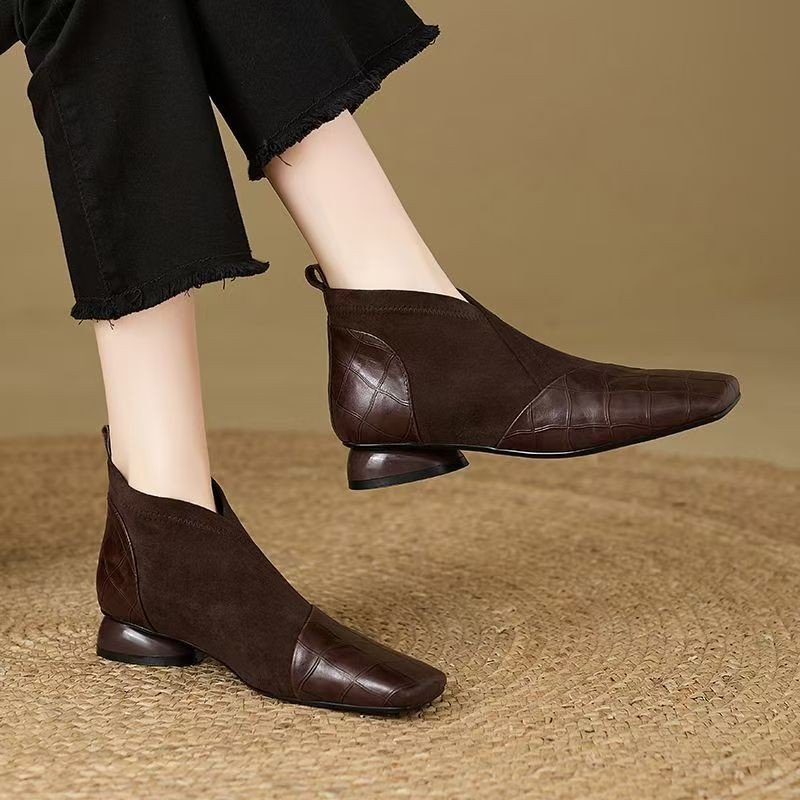 French Soft Leather Booties Wo - Leatherwork In French 评论和价格