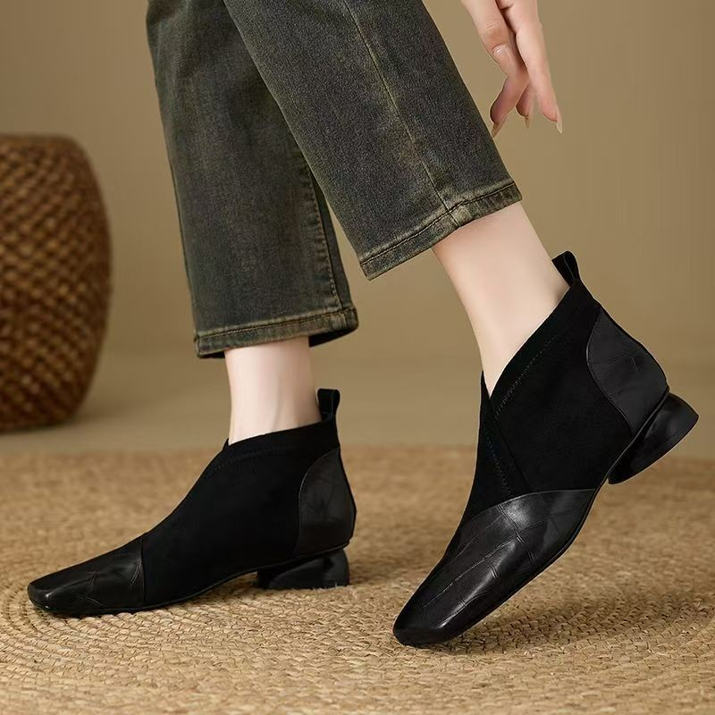 French Soft Leather Booties Wo - Leatherwork In French 评论和价格