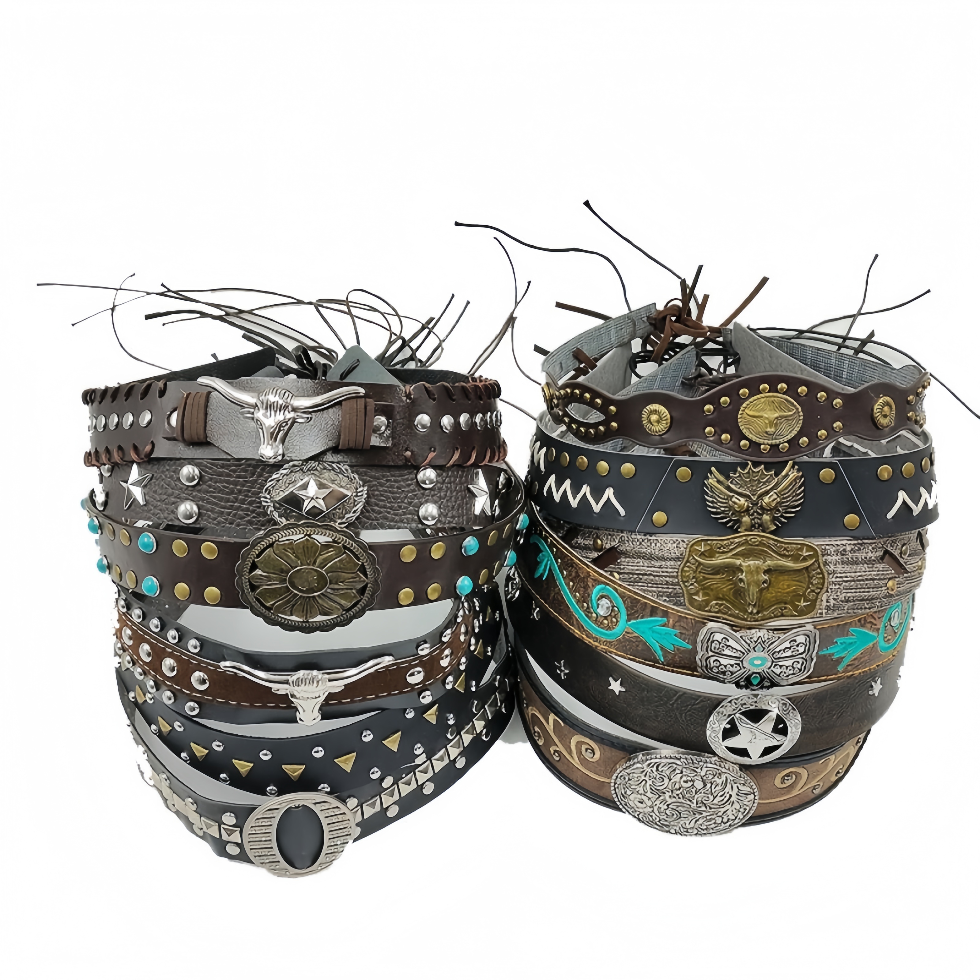 Retro Ethnic Style Belt, Headb - Leather Work Hat 评论和价格