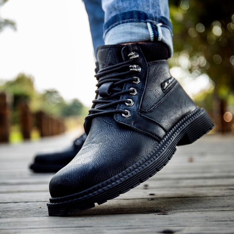 Men Boots Outdoor Leather Ankl - Leatherwork Designs 评论和价格