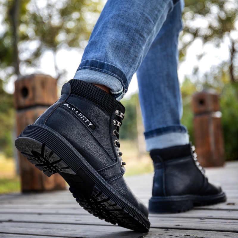 Men Boots Outdoor Leather Ankl - Leatherwork Designs 评论和价格