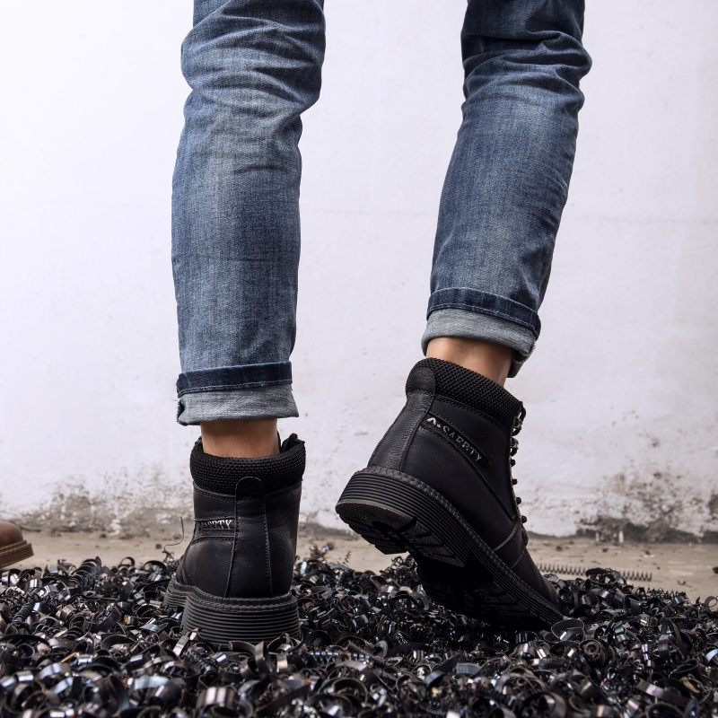 Men Boots Outdoor Leather Ankl - Leatherwork Designs 评论和价格