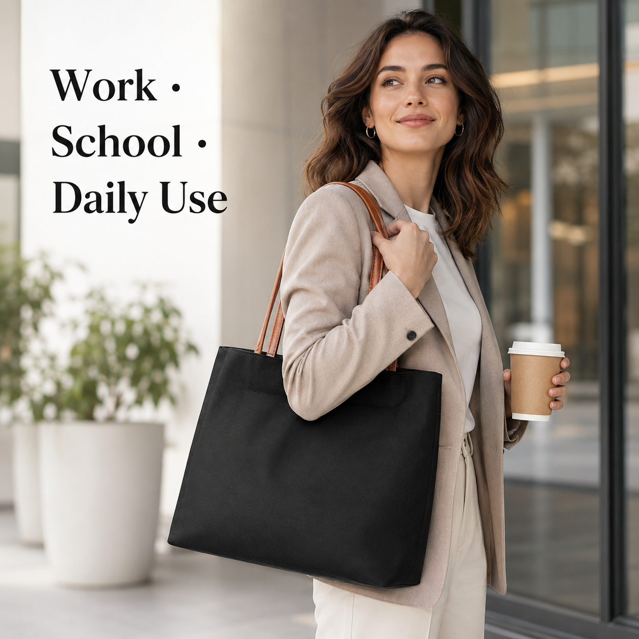 Women’s Canvas Tote Bag with P - Leatherwork Workshop 评论和价格