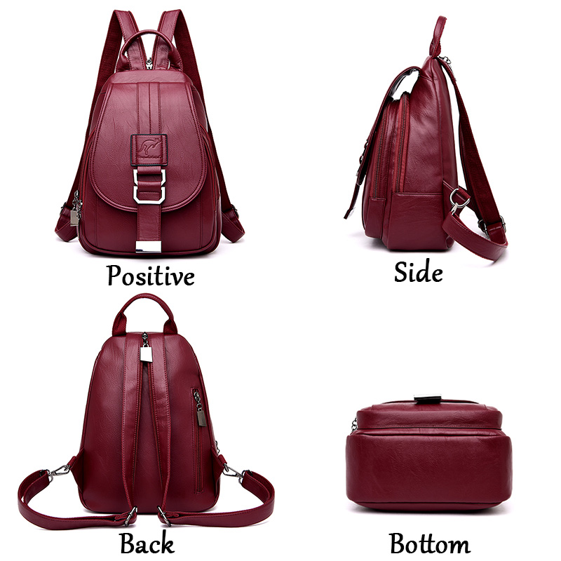 HOT 6 Color Women Backpacks Wo - Leatherwork Letters 评论和价格