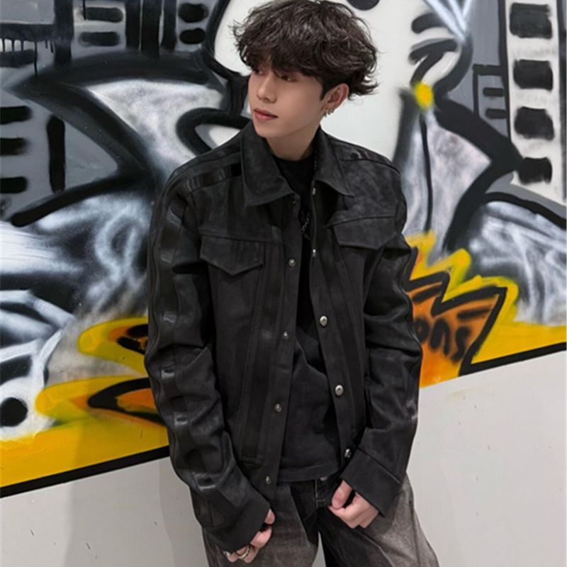 MWJLPWQ Retro Black Suede Spli - Leatherwork Workshop 评论和价格