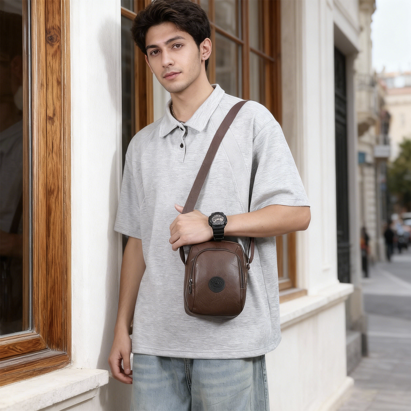 Small Shoulder Sling Bag for M - Leatherwork Letters 评论和价格