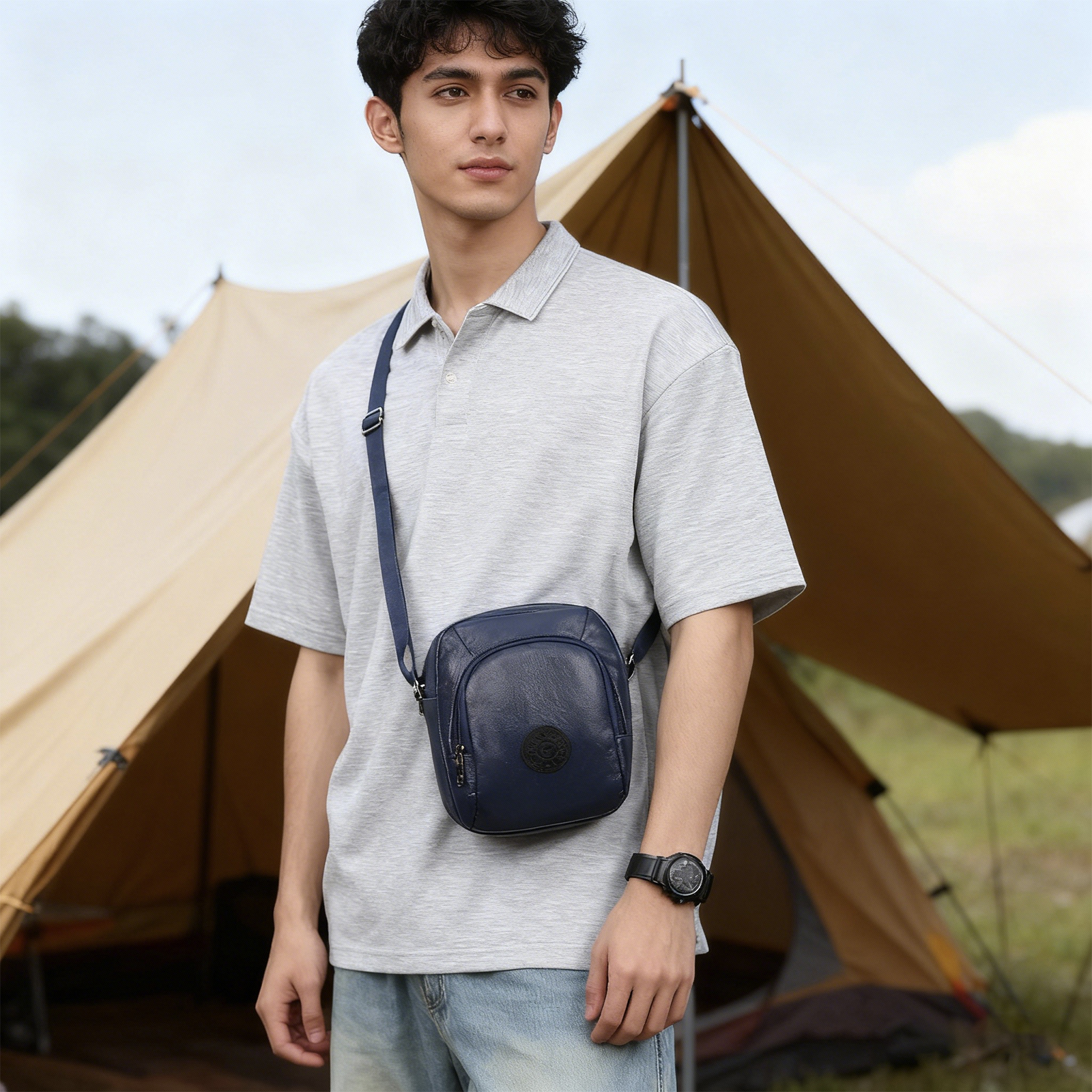 Small Shoulder Sling Bag for M - Leatherwork Letters 评论和价格