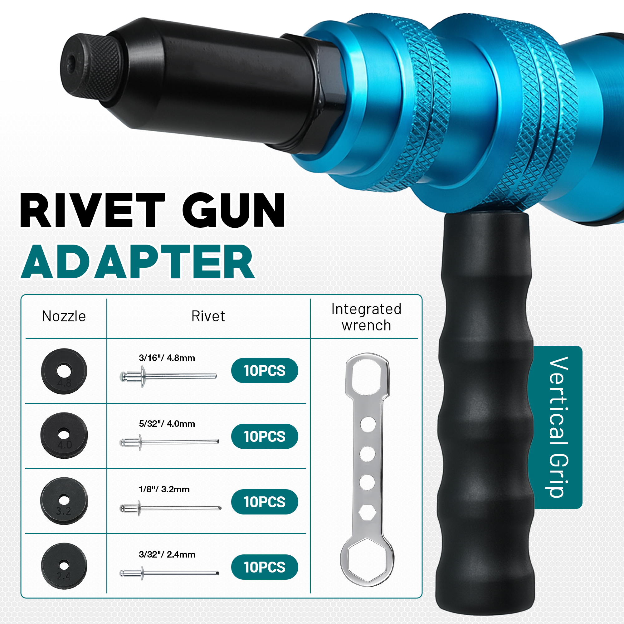 Rivet Gun Adapter Rivet Attach - Rivet Setter Tool 评论和价格