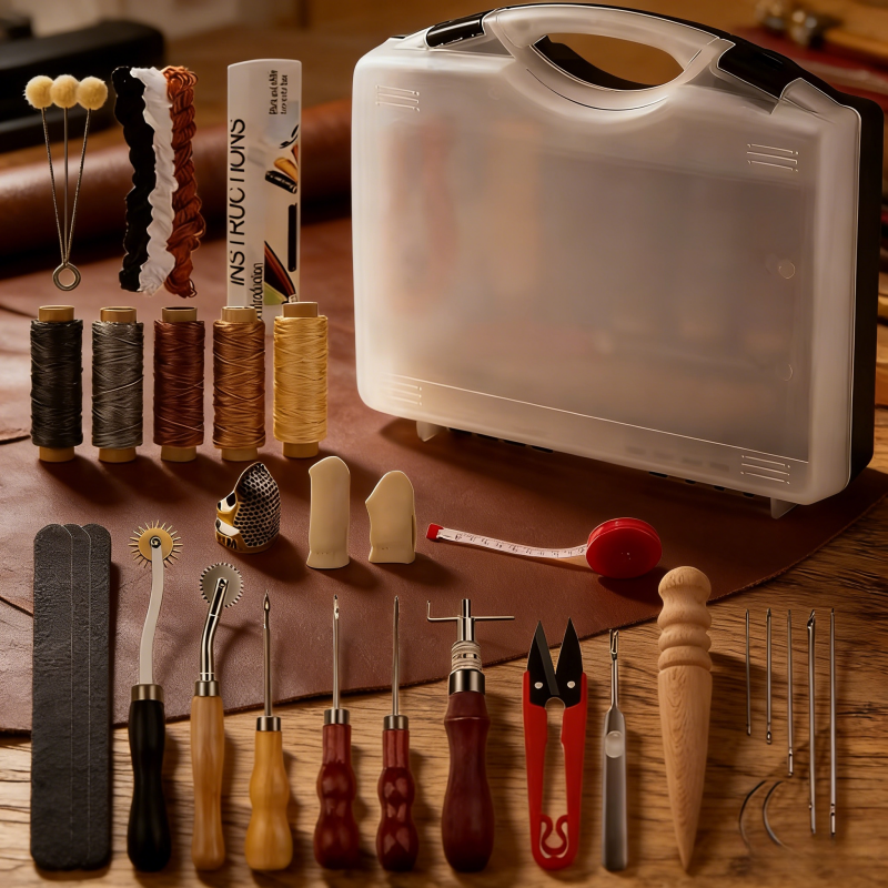 Leather Craft Tool Kit Leather - Leather Work Organiser 评论和价格