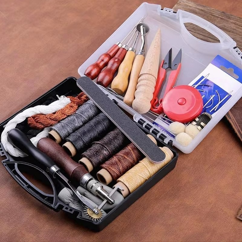 Leather Craft Tool Kit Leather - Leather Work Organiser 评论和价格