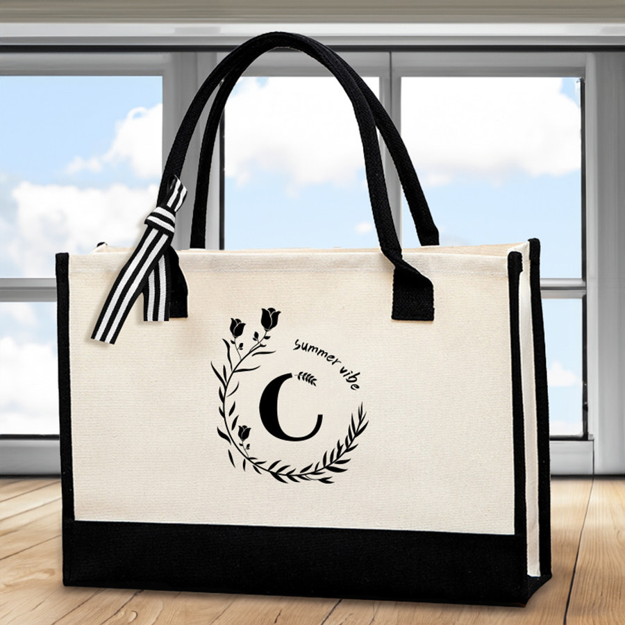 Leather letter print tote bag, - Leatherwork Letters 评论和价格